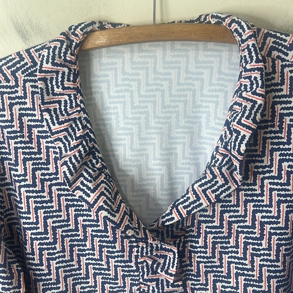 J. McLaughlin Durham Ruffle Top Catalina Cloth 3/4 Sleeve Size XL - Picture 4 of 16